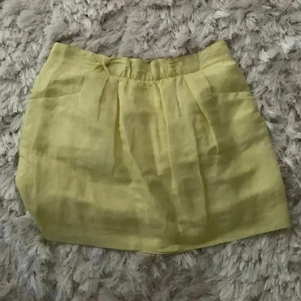 Jcrew Yellow Linen and Silk Skirt SIZE 8